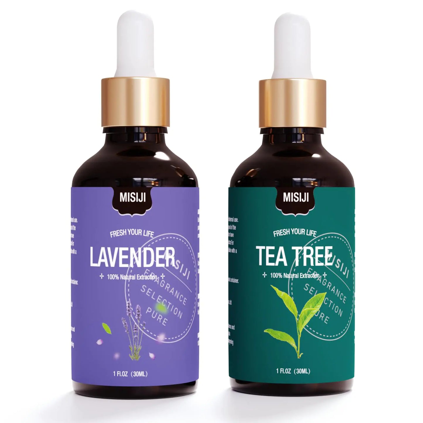 MISIJI Essential Oils Set- Essential Oils for Diffuser for HomeDiffuser Oils Scents for AromatherapyLaundryCandle&Soap MakingHumidifiers 1FL.OZ X 2